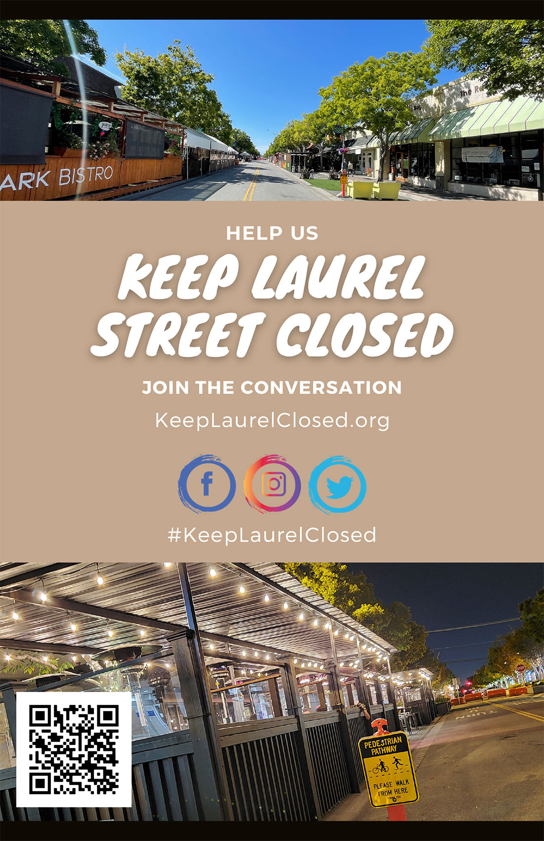 Full-size Keep Laurel Street Closed sign